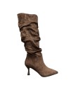 BOTA ARRUGADA SERRAJE MARRON