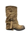 BOTA DOBLE HEBILLA LATERAL TAUPE