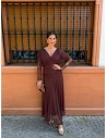 VESTIDO CARMEN MARRON
