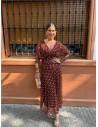 VESTIDO CARMEN ESTAMPADO TEJA