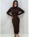 VESTIDO AMANDA MARRON