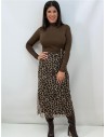 FALDA OLIVIA MARRON