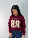 SUDADERA LOS ANGELES BURDEOS