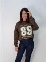 SUDADERA LOS ANGELES MARRON