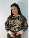 JERSEY PRINT NEW YORK BEIG