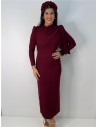 VESTIDO LAZO AZAHARA BURDEOS