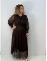 VESTIDO INDIRA MARRON
