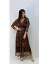 VESTIDO AZUCENA MARRON