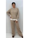 CONJUNTO BICOLOR TAUPE