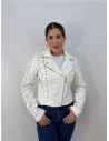 CHAQUETA DE CUERO BLANCO