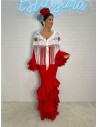 VESTIDO DE FLAMENCA MALAGA ROJO