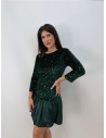 VESTIDO LENTEJUELAS VERDE BOTELLA