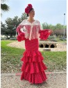 TRAJE DE FLAMENCA JEREZ ROJO
