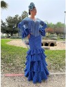 TRAJE DE FLAMENCA JEREZ AZULINA