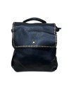 BOLSO NAPA SOLAPA TACHAS NEGRO