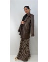 CHAQUETA CUERO DULCE MARRON