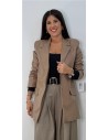 CHAQUETA CUERO DULCE TAUPE