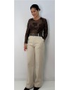 PANTALON DE PAÑO BEIG