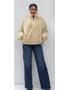 CHAQUETA BOMBER PELO BEIG