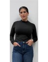 CAMISETA TERMICA CUELLO ALTO NEGRO