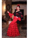 VESTIDO DE FLAMENCA ROSA ROJO