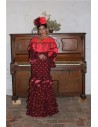 VESTIDO DE FLAMENCA ROSA MARRON
