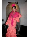 VESTIDO DE FLAMENCA ROSA NARANJA