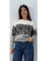 JERSEY PRINT BICOLOR GRIS