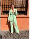 TRAJE DE CHAQUETA VERDE MENTA