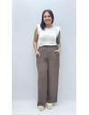 PANTALON BRILLANTE MARRON
