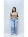 CAMISETA BASICA CUELLO REDONDO CAMEL