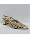 ZAPATO TIRAS TRENZADAS ORO