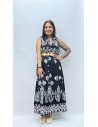 VESTIDO CON CINTURON SARAY NEGRO