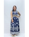 VESTIDO CON CINTURON SARAY MARINO