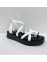 SANDALIA TIRAS HEBILLA LATERAL BLANCO