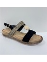 SANDALIA PLANTA GEL NEGRO