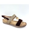 SANDALIA PLANTA GEL MARRON