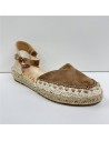 SANDALIA YUTE ADORNO COSTURAS CAMEL