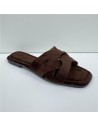 SANDALIA PLANA MARRON