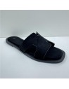 SANDALIA PLANA PALA ENTRELAZAD NEGRO