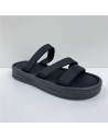 SANDALIA TIRAS PLANTA SUAVE NEGRO