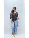 TOP CROCHE CON CAMISETA MARRON