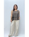 TOP AROA MARRON