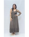 VESTIDO PAMELA MARRON