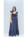 VESTIDO ROSETA MARINO