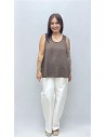 TOP TIRANTA INES MARRON