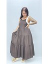 VESTIDO LAZO MARRON