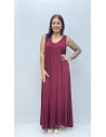VESTIDO CHARI BURDEOS