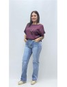 CAMISA LUNA BURDEOS