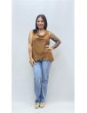 TOP CARLOTA MARRON
